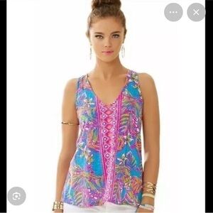 Lilly Pulitzer Minka Print Trapeze Top!  Small!  EUC!
